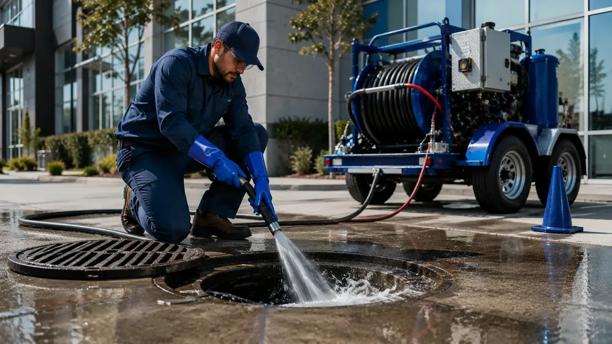 Commercial Hydro Jet Drain Cleaning in Cypress