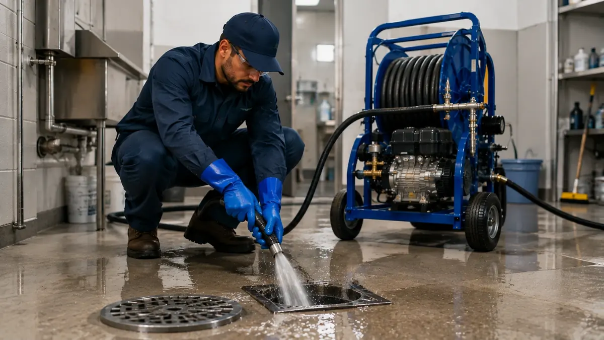 Floor Drain Hydro Jet Cleaning in Cypress