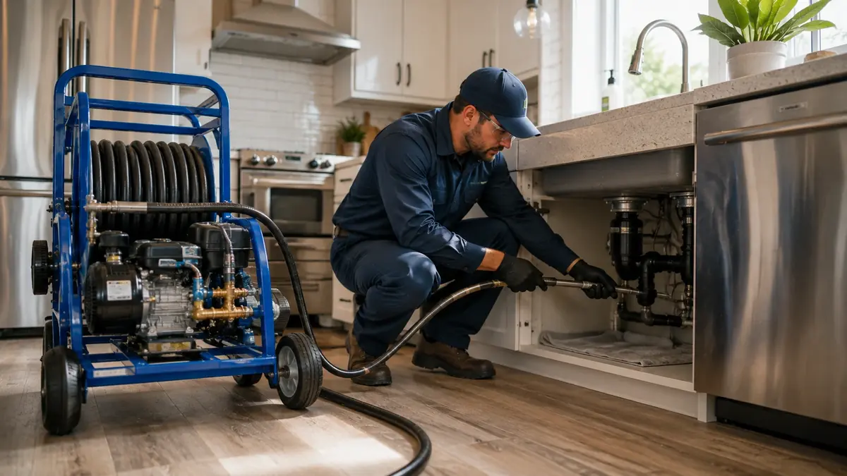Kitchen Drain Hydro Jetting in Cypress