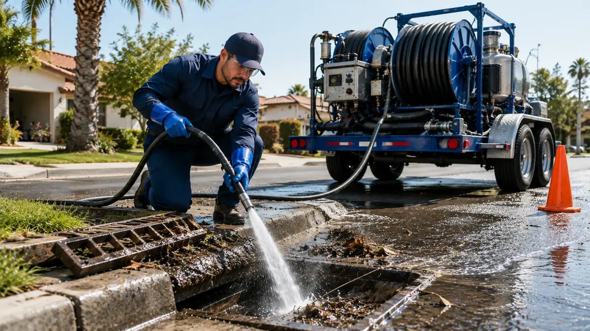 Storm Drain Hydro Jet Cleaning in Cypress