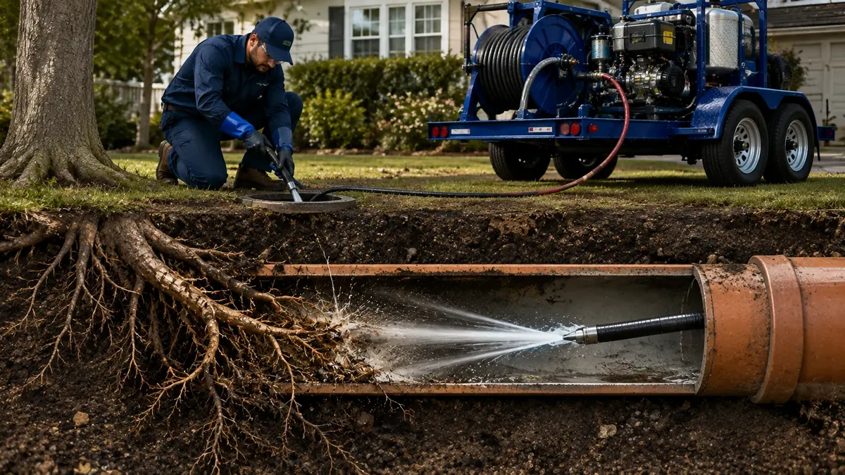 Tree Root Removal with Hydro Jetting in Cypress